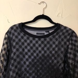 William Rast Gray and Black Houndstooth Sweater